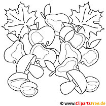 Autumn coloring page for coloring