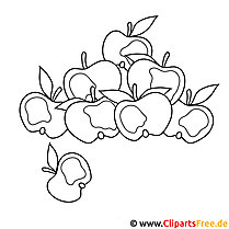 Autumn coloring pages - apple picking on the farm