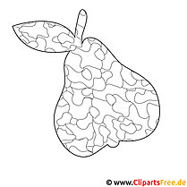 Free coloring page pear
