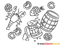 Oktoberfest coloring page