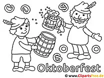Oktoberfest Ausmalbilder für Kinder gratis