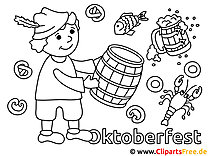 Oktoberfest målarbok gratis för barn