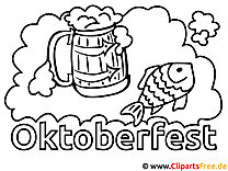 Oktoberfest graphic for coloring