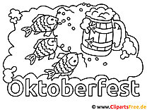 Oktoberfest-grafik för färgläggning