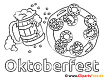 Oktoberfest imágenes gratis para colorear