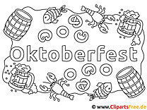Oktoberfest coloring page for free