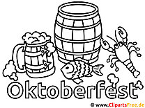 Oktoberfest coloring page for free