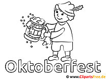 Oktoberfest színező oldalak
