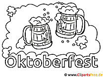 Dibujos para colorear Oktoberfest gratis para jóvenes y mayores