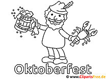 Oktoberfest farvelægningssider og gratis farvelægningssider