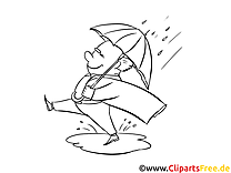 Rain picture for coloring