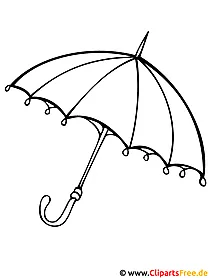 Regenschirm Bild - Fensterbilder zum Ausmalen
