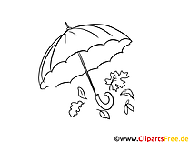 Umbrella coloring pages for kids