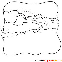 clouds coloring page free