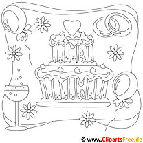Coloring picture cake