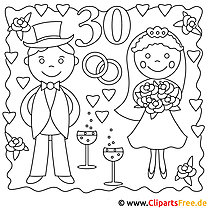 Bride and groom coloring picture for coloring