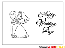 Coloriages de bouquet de mariée - Félicitations au mariage