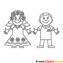 Newlyweds coloring page