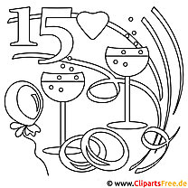 Cocktails picture for coloring