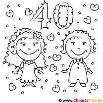 Woman and man coloring picture