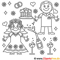 Wedding coloring pages