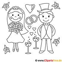 Wedding coloring pages for free