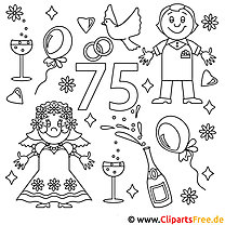Party coloring pages for the wedding