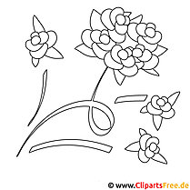 Rose coloring pages for free