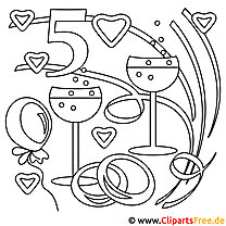 Black and white clipart images for coloring Wedding