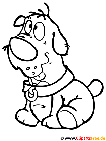 Dog coloring page for free