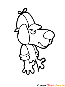 Baixar desenho de cachorro para colorir gratuitamente