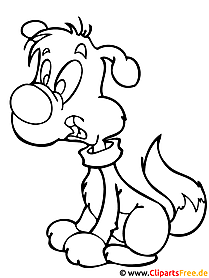 Dog coloring page free to download