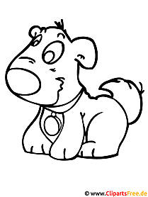 Dog template for coloring for free