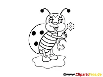 Uğur böceği boyama sayfası hayvanlar