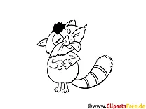 Funny Cat Colouring Sheet