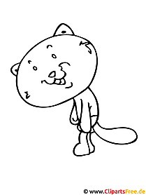 Cat coloring page for free