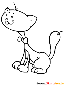 Cat coloring page online