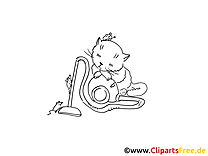 Sleeping cat graphic, image, coloring page to print and color
