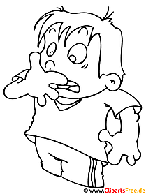Cartoon boy coloring pages kids free