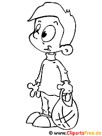 Kids coloring pages free - boy