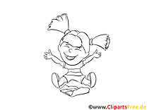 Girl Free Online Coloring Page