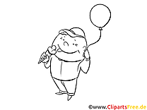 Kid with ice cream coloring page