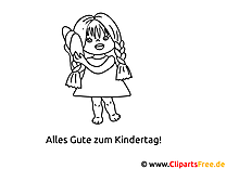 Little girl coloring page - coloring pages for children