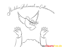 First communion coloring page olive branch dove