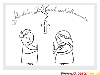 Children's candle coloring pages for communion