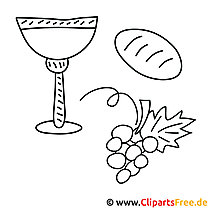 Communion coloring page