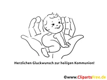 Kommunion Malvorlage Handfläche Neugeborene