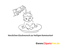 Communion coloring page child water