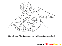 Communion coloring page mother child