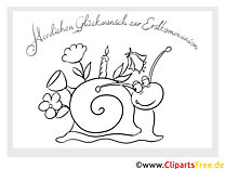 Snail flowers coloring pages for communion